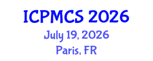 International Conference on Physics, Mathematics and Computer Science (ICPMCS) July 19, 2026 - Paris, France