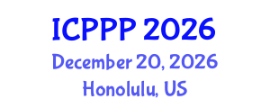International Conference on Phytopathology and Plant Pathogens (ICPPP) December 20, 2026 - Honolulu, United States International Conference on Phytopathology and Plant Pathogens (ICPPP) December 20, 2026 - Honolulu, United States