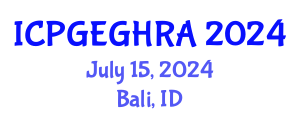 International Conference on Pipeline Geotechnical Engineering and Geological Hazard Risk Assessment (ICPGEGHRA) July 15, 2024 - Bali, Indonesia