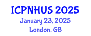 International Conference on Planning for Natural Hazards and Urban Strategies (ICPNHUS) January 23, 2025 - London, United Kingdom