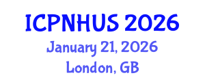 International Conference on Planning for Natural Hazards and Urban Strategies (ICPNHUS) January 21, 2026 - London, United Kingdom