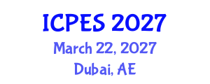 International Conference on Plant and Environmental Sciences (ICPES) March 22, 2027 - Dubai, United Arab Emirates International Conference on Plant and Environmental Sciences (ICPES) March 22, 2027 - Dubai, United Arab Emirates