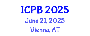 International Conference on Plant Biology (ICPB) June 21, 2025 - Vienna, Austria