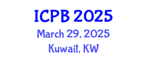 International Conference on Plant Biology (ICPB) March 29, 2025 - Kuwait, Kuwait