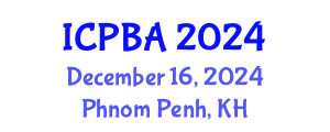 International Conference on Plant Biotechnology and Agriculture (ICPBA) December 16, 2024 - Phnom Penh, Cambodia