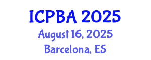 International Conference on Plant Biotechnology and Agriculture (ICPBA) August 16, 2025 - Barcelona, Spain