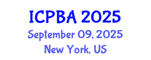 International Conference on Plant Biotechnology and Agriculture (ICPBA) September 09, 2025 - New York, United States