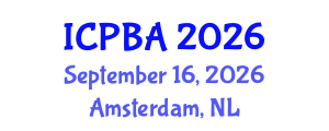 International Conference on Plant Biotechnology and Agriculture (ICPBA) September 16, 2026 - Amsterdam, Netherlands