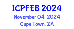 International Conference on Plant, Food and Environmental Biotechnology (ICPFEB) November 04, 2024 - Cape Town, South Africa