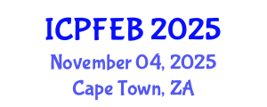 International Conference on Plant, Food and Environmental Biotechnology (ICPFEB) November 04, 2025 - Cape Town, South Africa