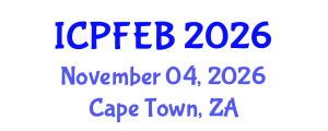 International Conference on Plant, Food and Environmental Biotechnology (ICPFEB) November 04, 2026 - Cape Town, South Africa