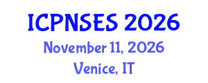 International Conference on Plant Nutrition, Soil and Environmental Science (ICPNSES) November 11, 2026 - Venice, Italy