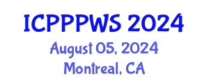 International Conference on Plant Pathology, Physiology, and Weed Science (ICPPPWS) August 05, 2024 - Montreal, Canada