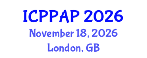 International Conference on Plant Protection and Agrochemical Products (ICPPAP) November 18, 2026 - London, United Kingdom