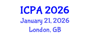 International Conference on Plants Agriculture (ICPA) January 21, 2026 - London, United Kingdom
