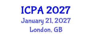 International Conference on Plants Agriculture (ICPA) January 21, 2027 - London, United Kingdom International Conference on Plants Agriculture (ICPA) January 21, 2027 - London, United Kingdom