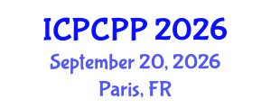 International Conference on Plasma Chemistry and Plasma Processing (ICPCPP) September 20, 2026 - Paris, France