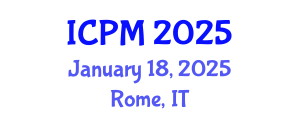 International Conference on Plasma Medicine (ICPM) January 18, 2025 - Rome, Italy