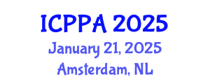 International Conference on Plasma Physics and Applications (ICPPA) January 21, 2025 - Amsterdam, Netherlands