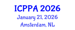 International Conference on Plasma Physics and Applications (ICPPA) January 21, 2026 - Amsterdam, Netherlands