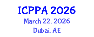 International Conference on Plasma Physics and Applications (ICPPA) March 22, 2026 - Dubai, United Arab Emirates