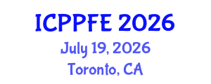 International Conference on Plasma Physics and Fusion Energy (ICPPFE) July 19, 2026 - Toronto, Canada