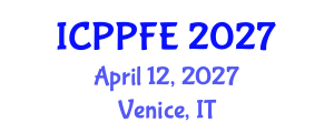 International Conference on Plasma Physics and Fusion Energy (ICPPFE) April 12, 2027 - Venice, Italy International Conference on Plasma Physics and Fusion Energy (ICPPFE) April 12, 2027 - Venice, Italy