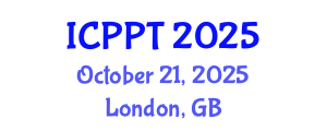 International Conference on Plasma Physics and Technology (ICPPT) October 21, 2025 - London, United Kingdom