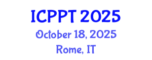 International Conference on Plasma Physics and Technology (ICPPT) October 18, 2025 - Rome, Italy