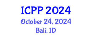 International Conference on Plasma Physics (ICPP) October 24, 2024 - Bali, Indonesia