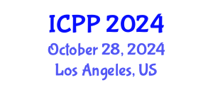 International Conference on Plasma Physics (ICPP) October 28, 2024 - Los Angeles, United States
