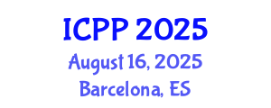 International Conference on Plasma Physics (ICPP) August 16, 2025 - Barcelona, Spain