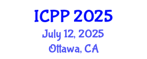 International Conference on Plasma Physics (ICPP) July 12, 2025 - Ottawa, Canada