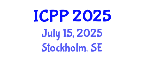 International Conference on Plasma Physics (ICPP) July 15, 2025 - Stockholm, Sweden