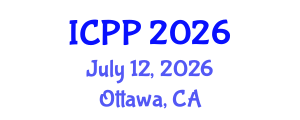 International Conference on Plasma Physics (ICPP) July 12, 2026 - Ottawa, Canada