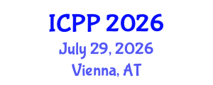 International Conference on Plasma Physics (ICPP) July 29, 2026 - Vienna, Austria