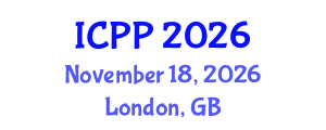 International Conference on Plasma Physics (ICPP) November 18, 2026 - London, United Kingdom