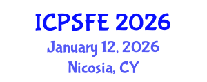 International Conference on Plasma Science and Fusion Engineering (ICPSFE) January 12, 2026 - Nicosia, Cyprus International Conference on Plasma Science and Fusion Engineering (ICPSFE) January 12, 2026 - Nicosia, Cyprus