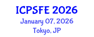 International Conference on Plasma Science and Fusion Engineering (ICPSFE) January 07, 2026 - Tokyo, Japan