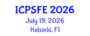 International Conference on Plasma Science and Fusion Engineering (ICPSFE) July 19, 2026 - Helsinki, Finland