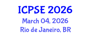 International Conference on Plasma Surface Engineering (ICPSE) March 04, 2026 - Rio de Janeiro, Brazil