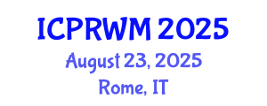 International Conference on Plastic Recycling and Waste Management (ICPRWM) August 23, 2025 - Rome, Italy