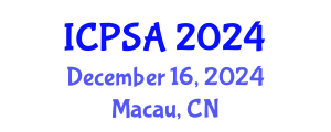 International Conference on Plastic Surgery and Aesthetics (ICPSA) December 16, 2024 - Macau, China