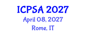 International Conference on Plastic Surgery and Aesthetics (ICPSA) April 08, 2027 - Rome, Italy International Conference on Plastic Surgery and Aesthetics (ICPSA) April 08, 2027 - Rome, Italy