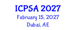 International Conference on Plastic Surgery and Aesthetics (ICPSA) February 15, 2027 - Dubai, United Arab Emirates International Conference on Plastic Surgery and Aesthetics (ICPSA) February 15, 2027 - Dubai, United Arab Emirates