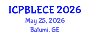 International Conference on Play-Based Learning and Early Childhood Education (ICPBLECE) May 25, 2026 - Batumi, Georgia International Conference on Play-Based Learning and Early Childhood Education (ICPBLECE) May 25, 2026 - Batumi, Georgia