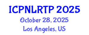 International Conference on Play-Based Learning, Rough and Tumble Play (ICPNLRTP) October 28, 2025 - Los Angeles, United States