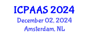 International Conference on Political and Administrative Sciences (ICPAAS) December 02, 2024 - Amsterdam, Netherlands