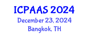 International Conference on Political and Administrative Sciences (ICPAAS) December 23, 2024 - Bangkok, Thailand