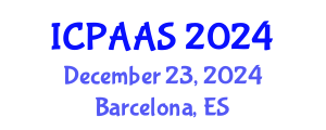 International Conference on Political and Administrative Sciences (ICPAAS) December 23, 2024 - Barcelona, Spain